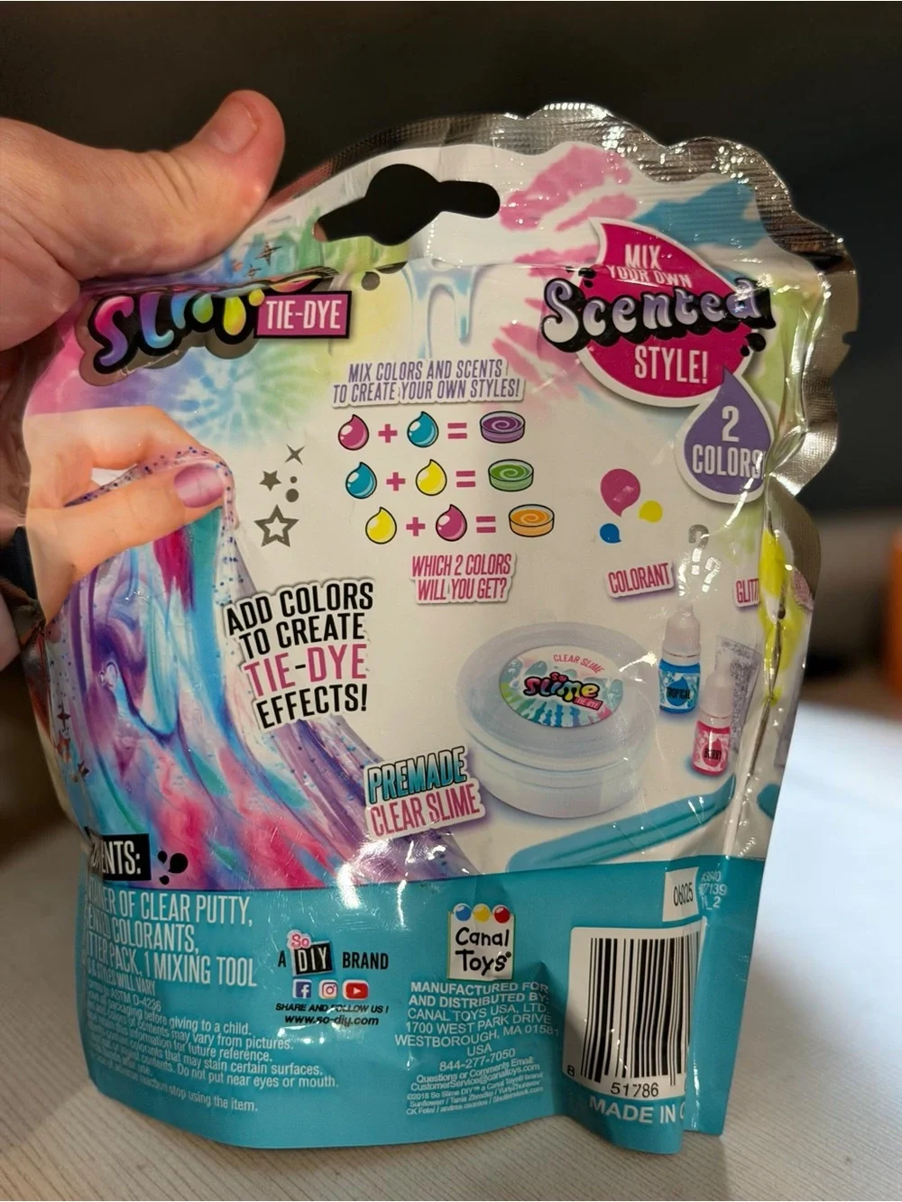 Set of 3 So Slime Tie-Dye DIY Kits NEW Sealed Canal Toys Scented Slime